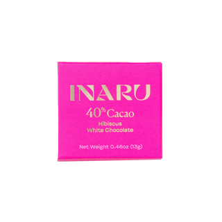 40% Hibiscus White chocolate mini bar